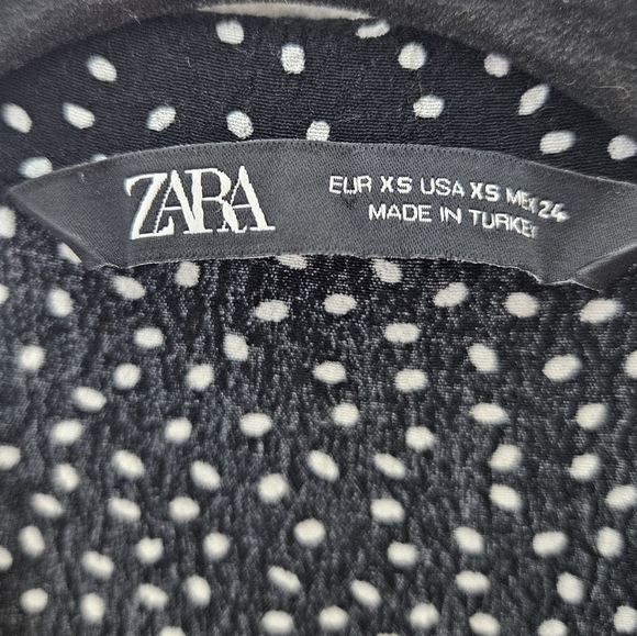 Zara Polka Dot Playsuit Black/White Romper Skort Double-breasted size XS - Picture 9 of 10